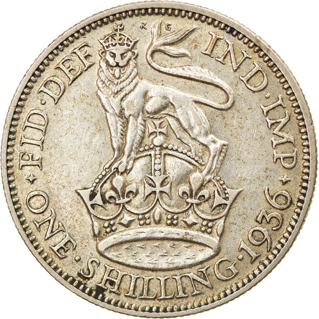 Coin, Great Britain, George V, Shilling, 1936, AU(50-53), Silver, KM:833