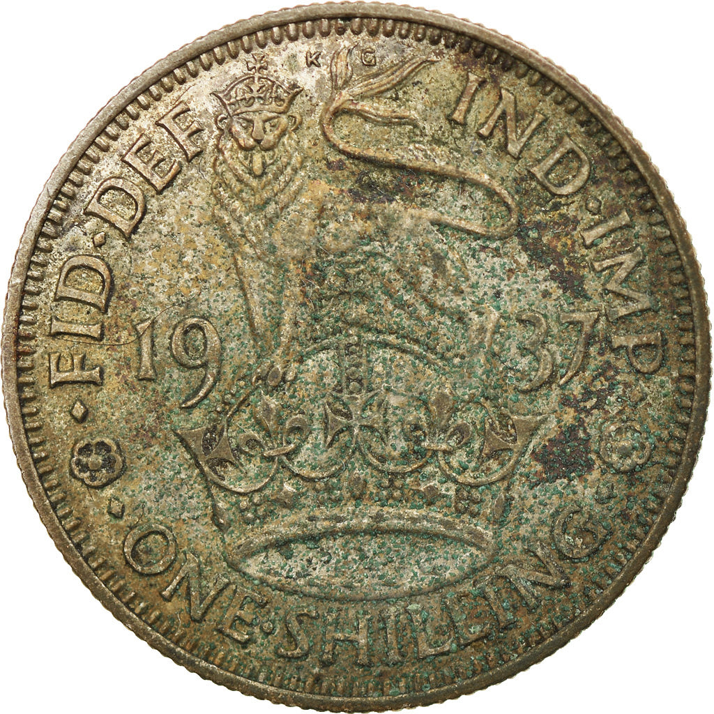 Coin, Great Britain, George VI, Shilling, 1937, VF(20-25), Silver, KM:854