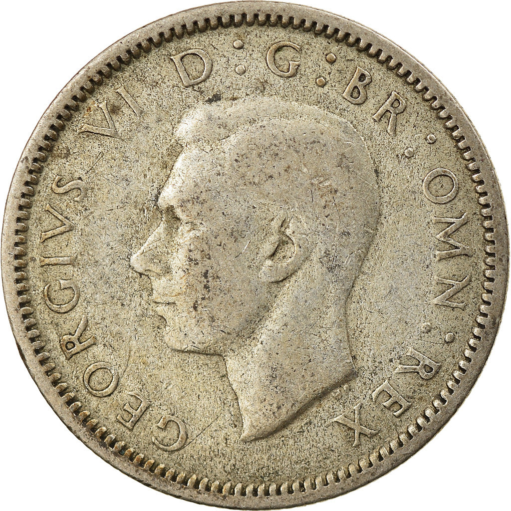 Moneda, Gran Bretaña, George V, 6 Pence, 1939, MBC, Plata, KM:832