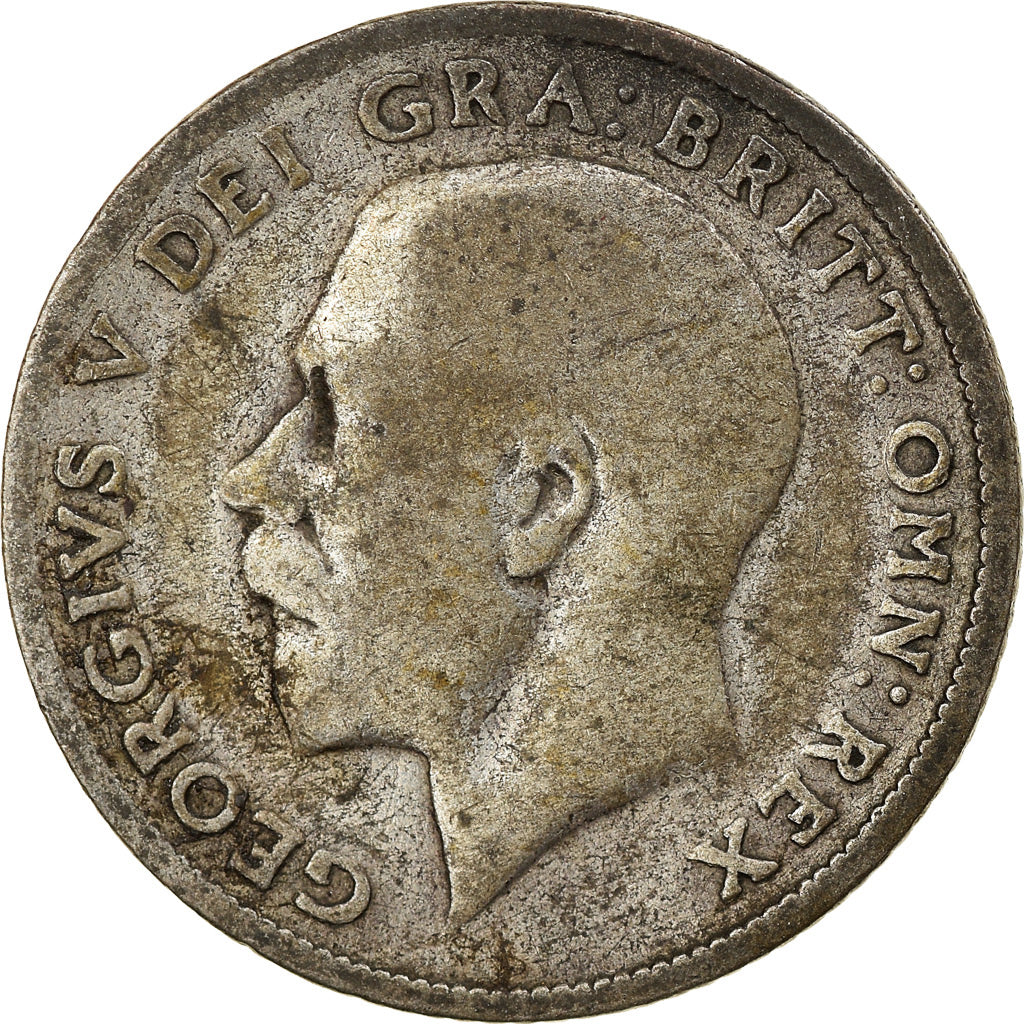 Moneda, Gran Bretaña, George V, 6 Pence, 1924, BC, Plata, KM:815a.1