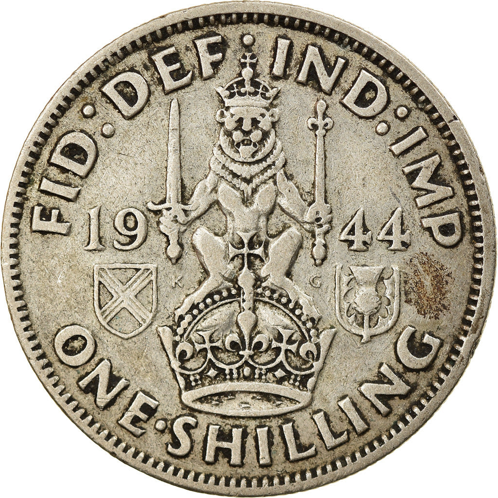 Coin, Great Britain, George VI, Shilling, 1944, EF(40-45), Silver, KM:853