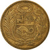 Coin, Peru, 1/2 Sol, 1943, Lima, EF(40-45), Brass, KM:220.4