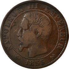 Moneda, Francia, Napoleon III, Napoléon III, 5 Centimes, 1855, Rouen, BC+