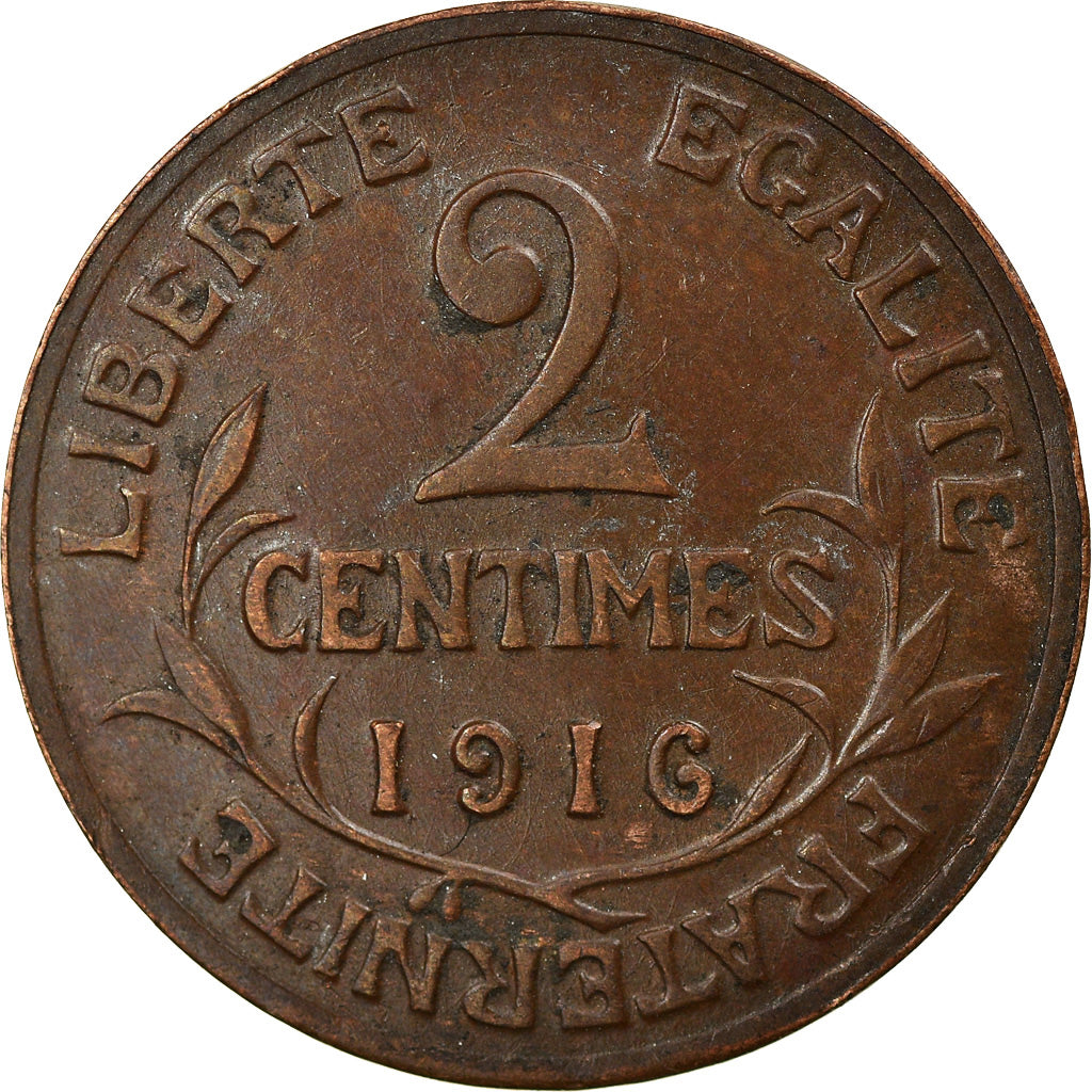 Münze, Frankreich, Dupuis, 2 Centimes, 1916, Paris, SS, Bronze, KM:841