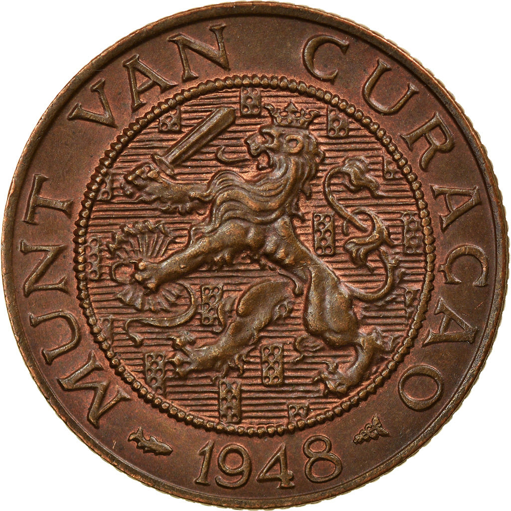Coin, Netherlands Antilles, 2-1/2 Cents, 1948, AU(55-58), Bronze, KM:42