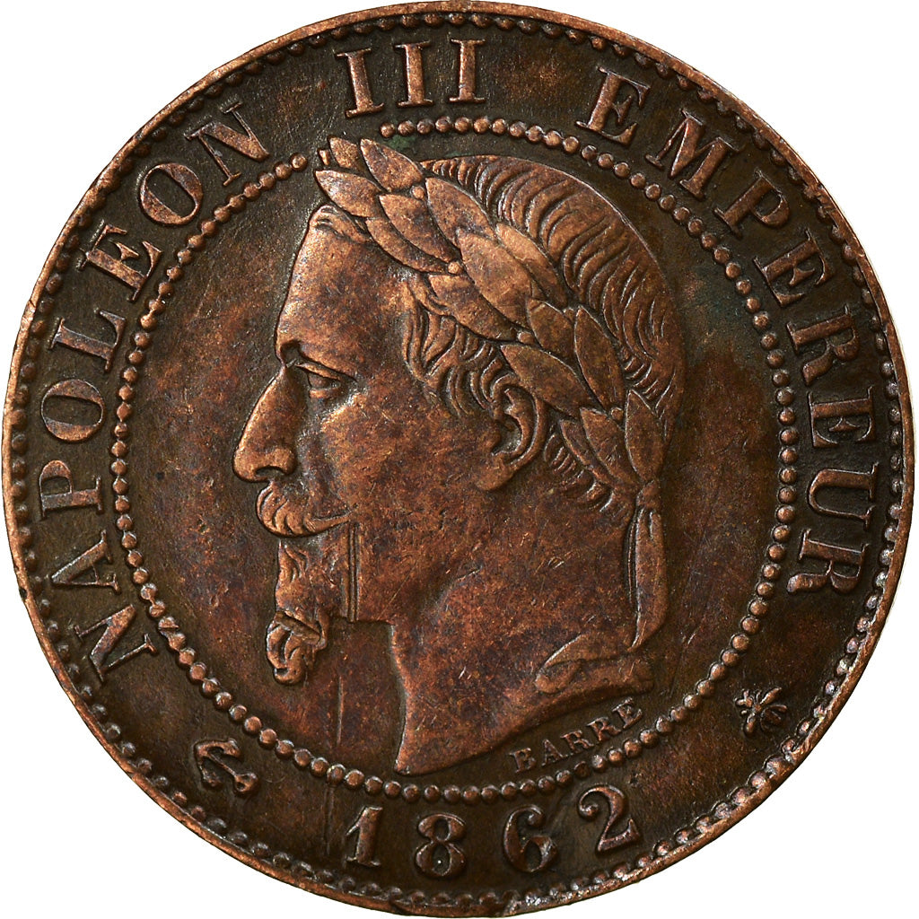 Moneta, Francja, Napoleon III, Napoléon III, Centime, 1862, Paris, EF(40-45)