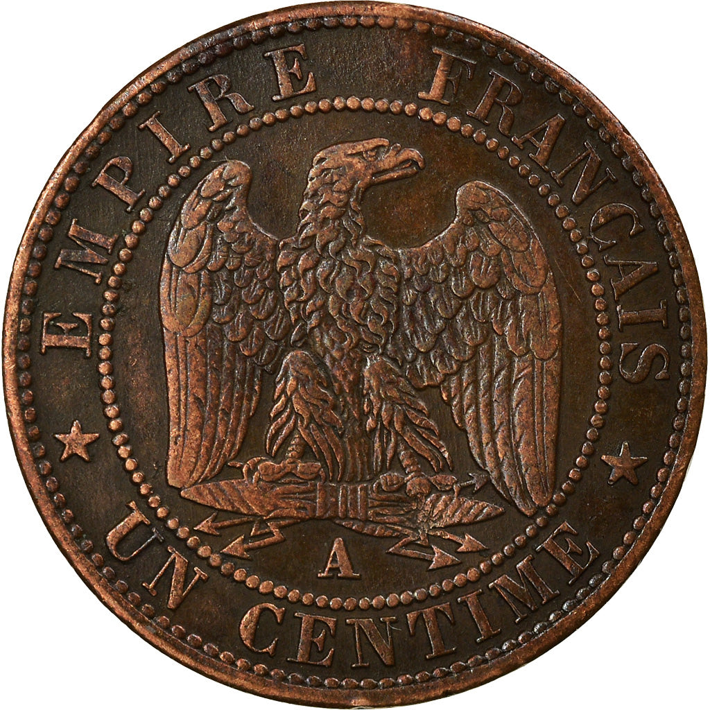 Moneta, Francja, Napoleon III, Napoléon III, Centime, 1862, Paris, EF(40-45)