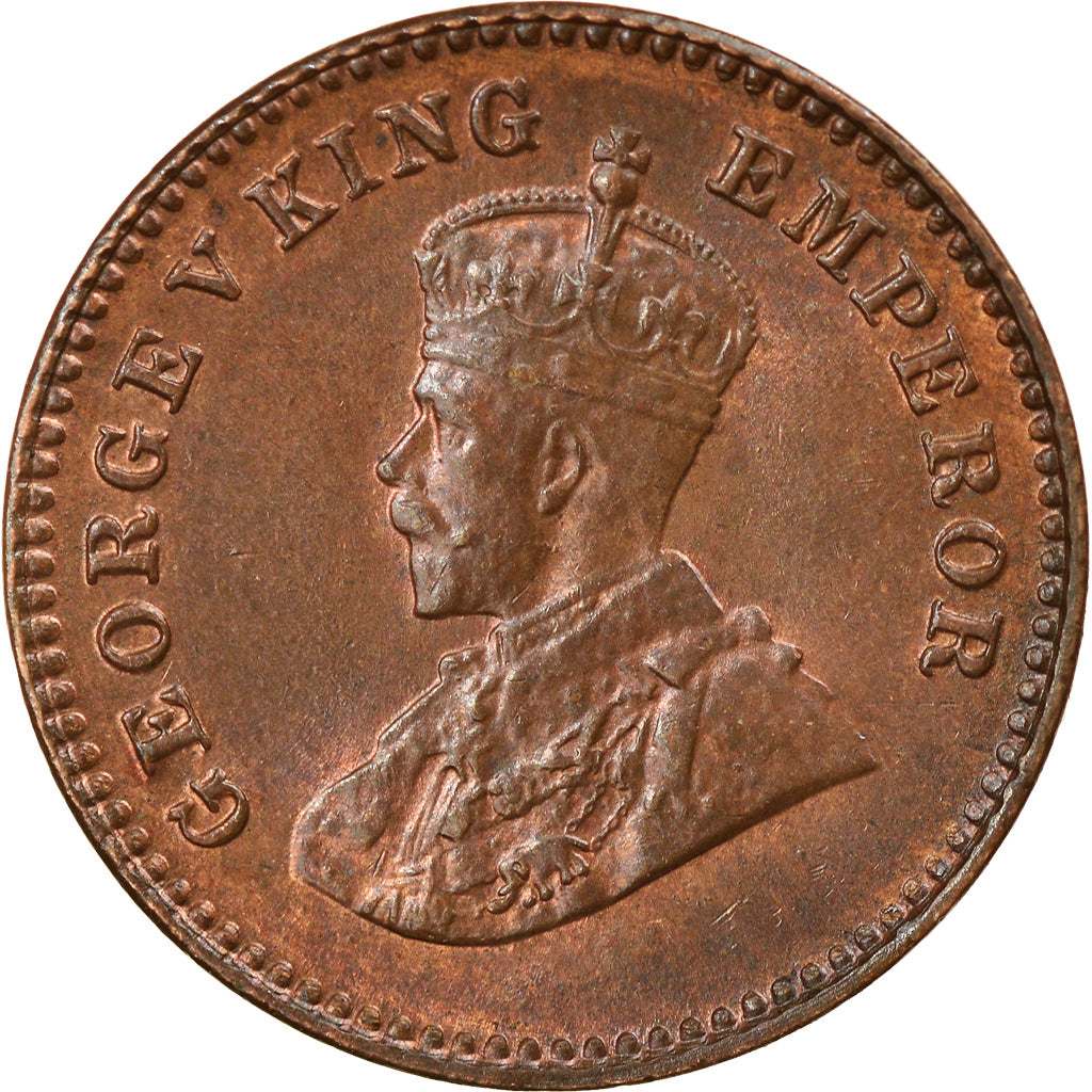 Coin, INDIA-BRITISH, George V, 1/12 Anna, 1 Pie, 1920, AU(55-58), Bronze, KM:509