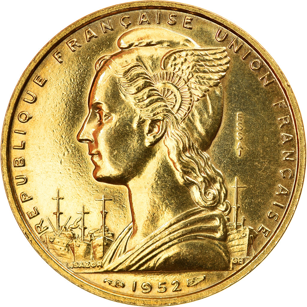 Monnaie, French Polynesia, 20 Francs, 1952, ESSAI, SPL, Aluminum-Nickel-Bronze