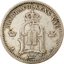 Coin, Sweden, Oscar II, 25 Öre, 1896, VF(30-35), Silver, KM:739