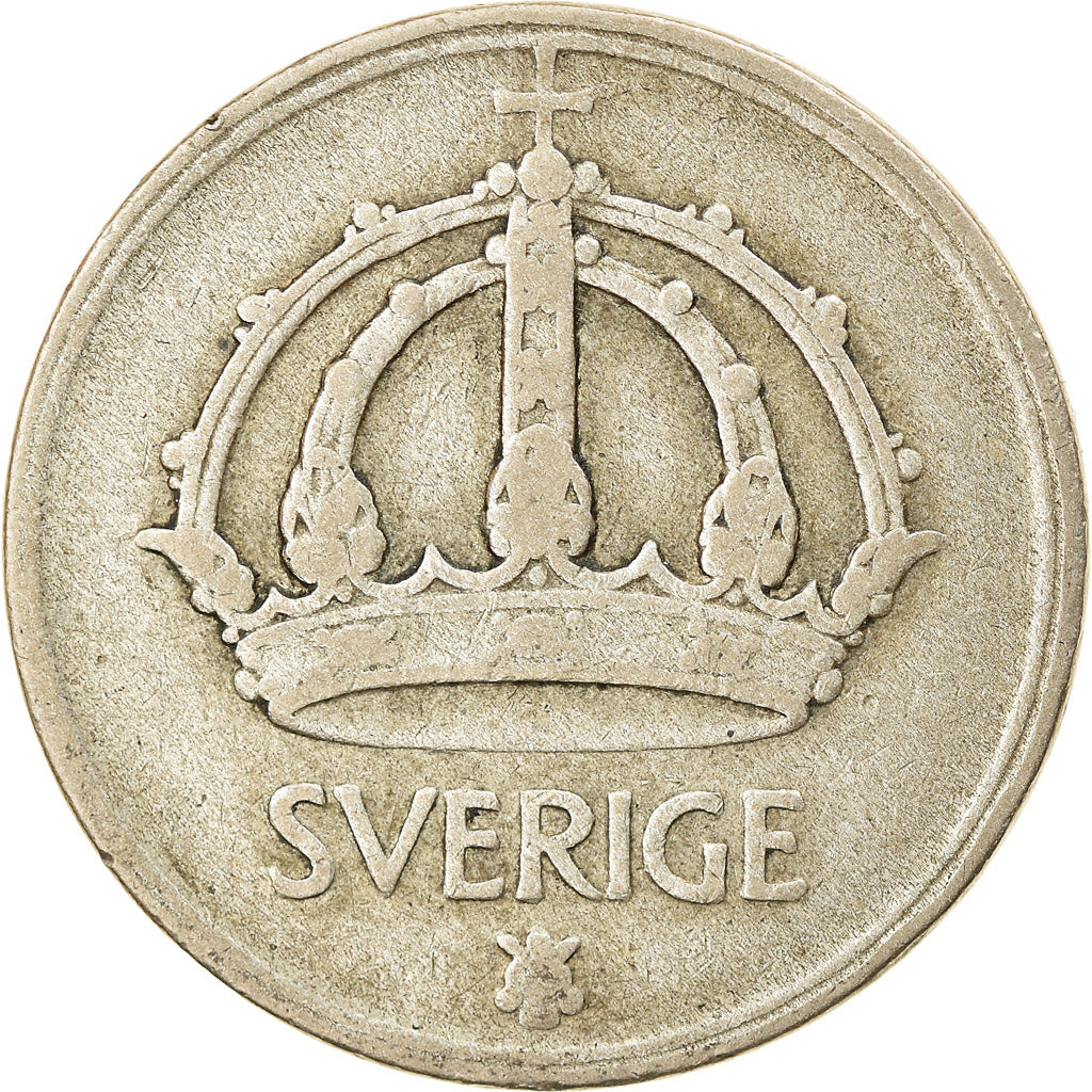 Coin, Sweden, Gustaf V, 50 Öre, 1948, VF(30-35), Silver, KM:817