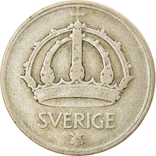 Coin, Sweden, Gustaf V, 50 Öre, 1948, VF(30-35), Silver, KM:817