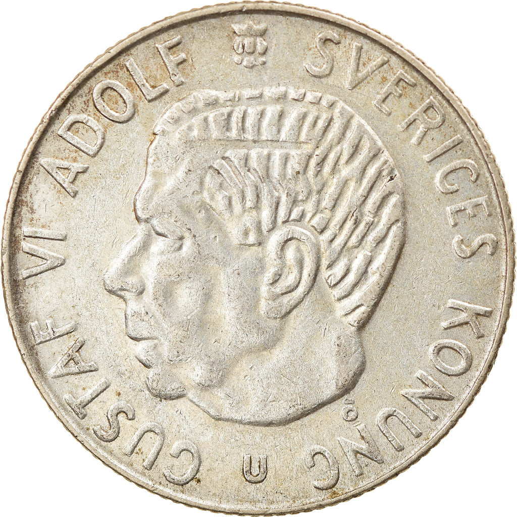 Coin, Sweden, Gustaf VI, Krona, 1963, EF(40-45), Silver, KM:826