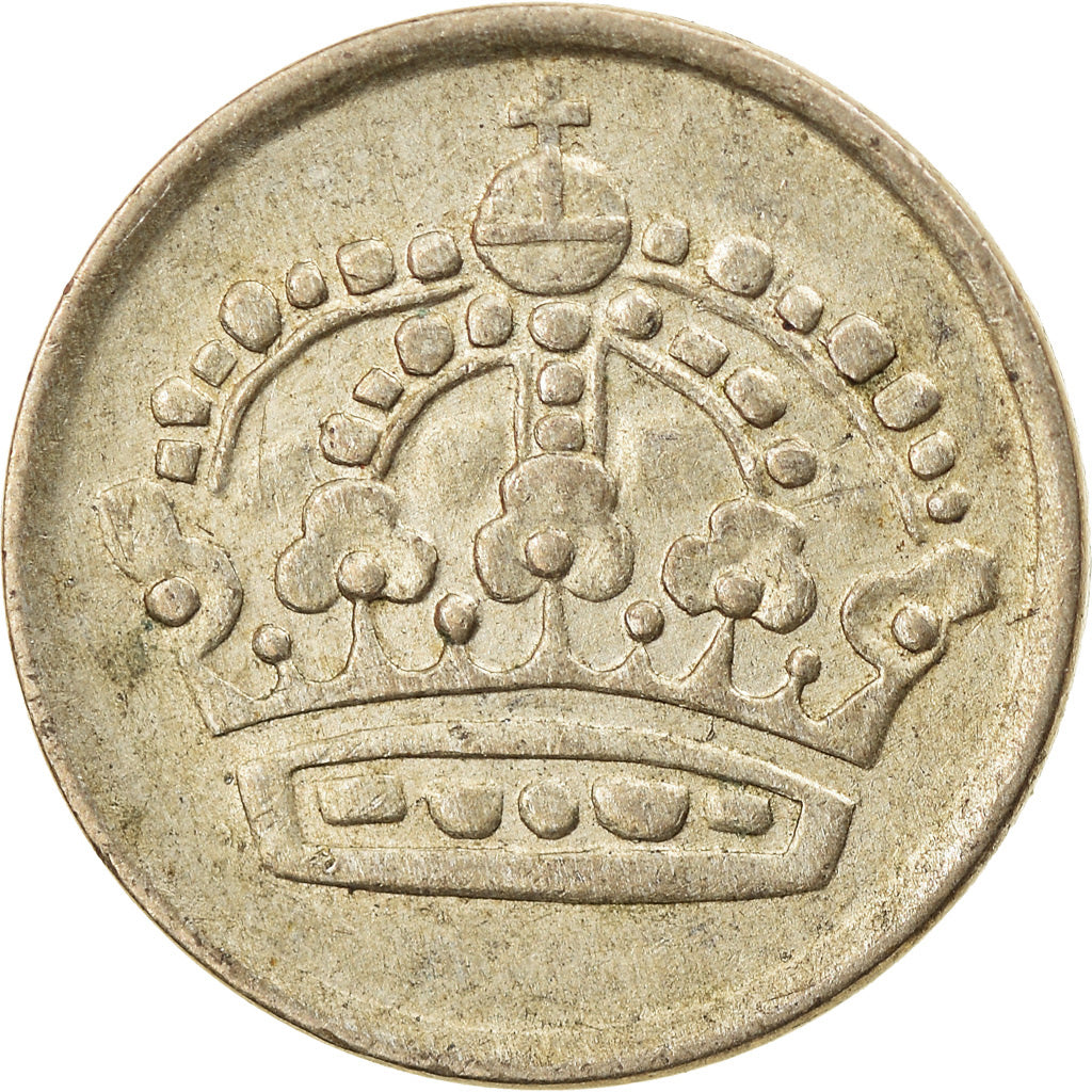 Coin, Sweden, Gustaf VI, 10 Öre, 1952, EF(40-45), Silver, KM:823