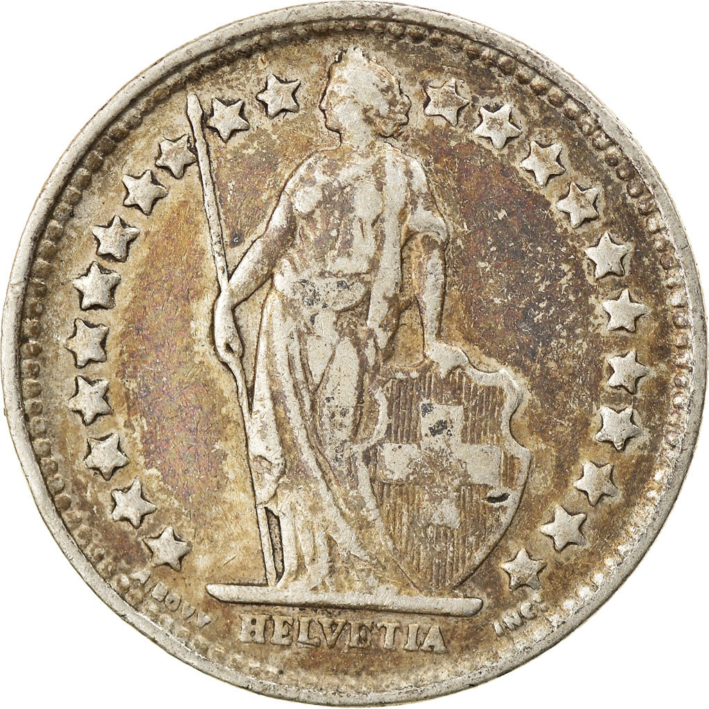 Munten, Zwitserland, 1/2 Franc, 1920, Bern, ZF, Zilver, KM:23