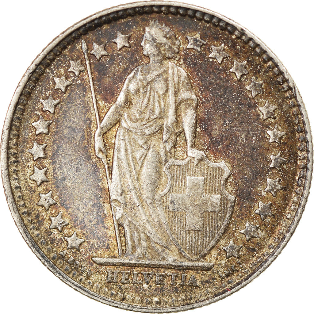 Coin, Switzerland, 1/2 Franc, 1920, Bern, AU(50-53), Silver, KM:23