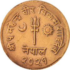 Nepal, SHAH DYNASTY, Mahendra Bir Bikram, 10 Paisa, 1964,AU(50-53),KM 763