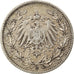 Coin, GERMANY - EMPIRE, 1/2 Mark, 1906, Karlsruhe, VF(30-35), Silver, KM:17