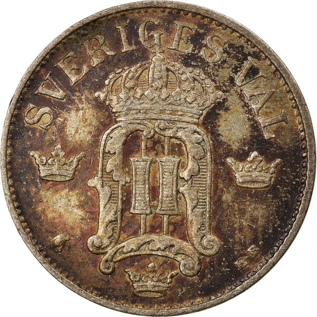 Coin, Sweden, Oscar II, 10 Öre, 1907, AU(50-53), Silver, KM:774