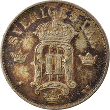 Coin, Sweden, Oscar II, 10 Öre, 1907, AU(50-53), Silver, KM:774