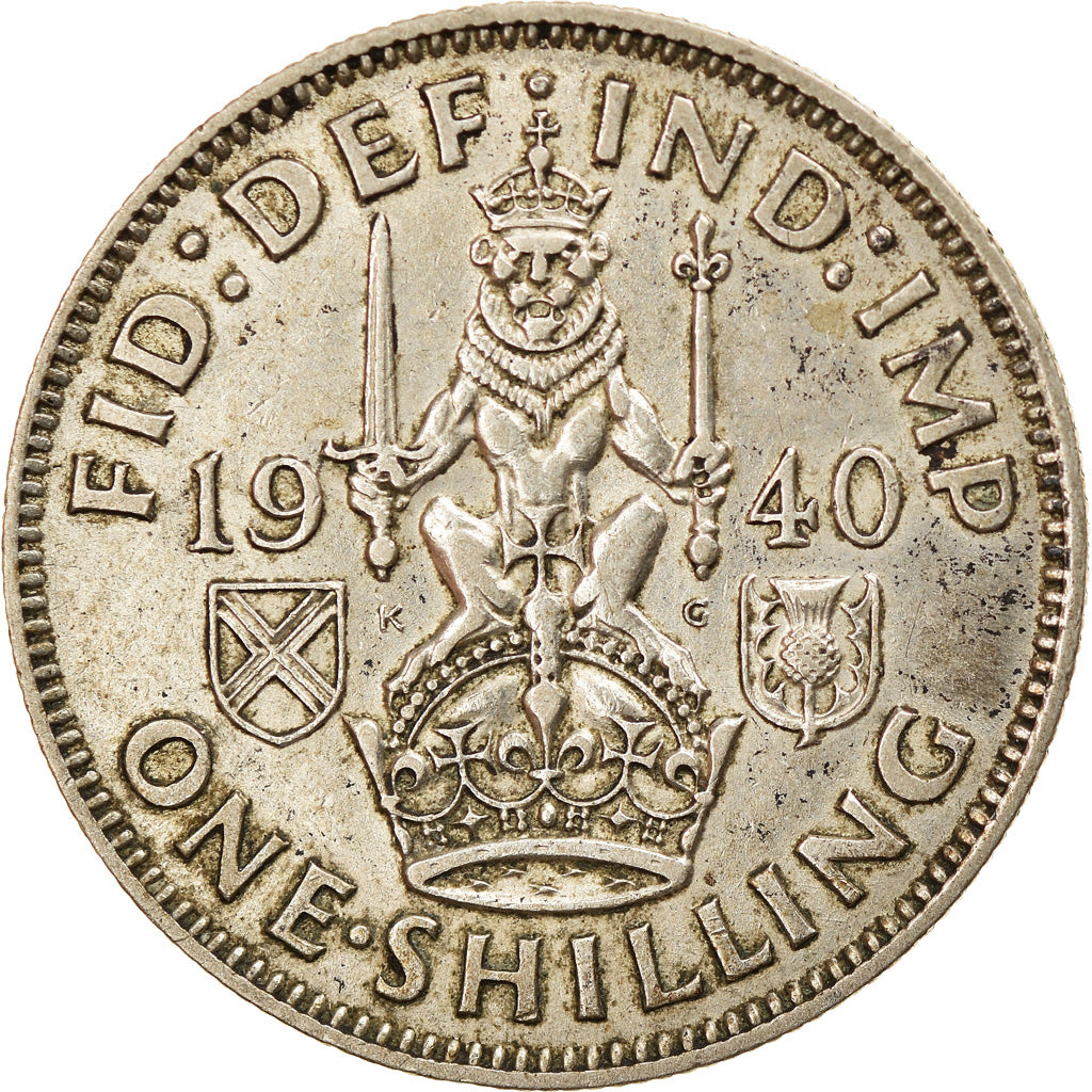 Coin, Great Britain, George VI, Shilling, 1940, AU(50-53), Silver, KM:854