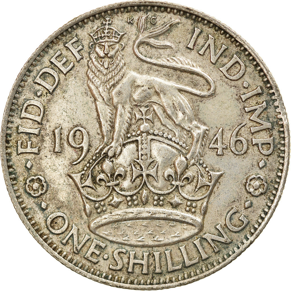 Coin, Great Britain, George VI, Shilling, 1946, EF(40-45), Silver, KM:854