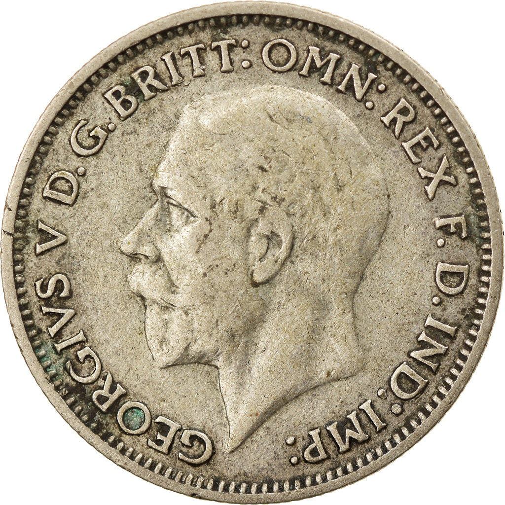 Coin, Great Britain, George V, 6 Pence, 1933, EF(40-45), Silver, KM:832