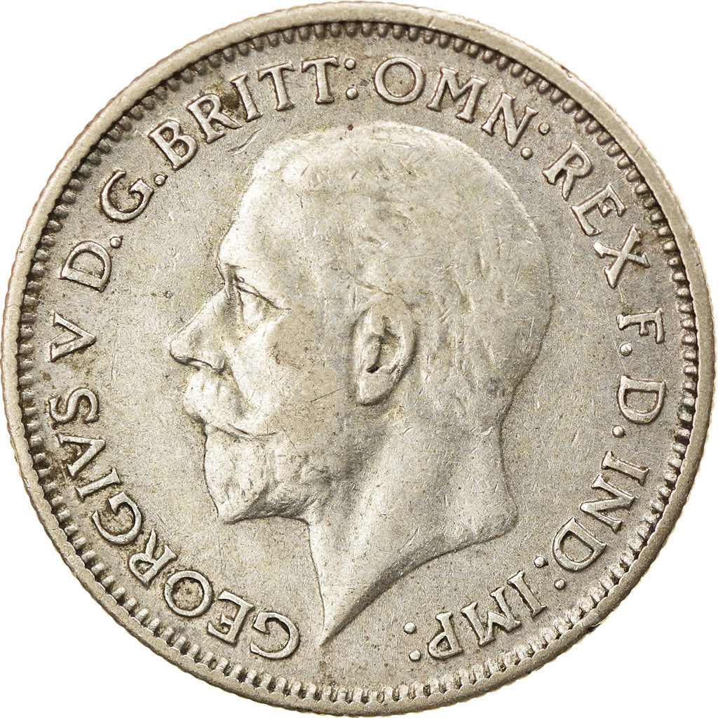 Coin, Great Britain, George V, 6 Pence, 1935, AU(50-53), Silver, KM:832