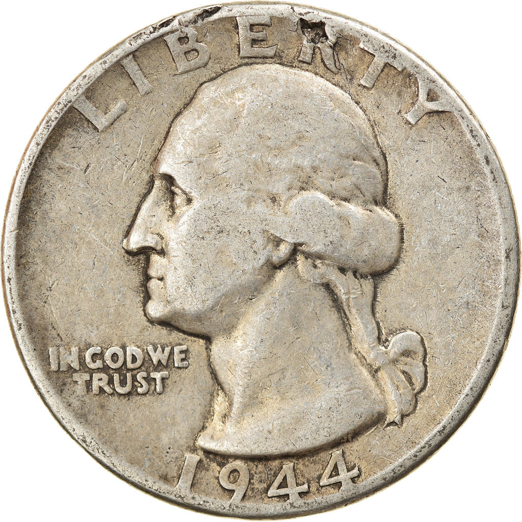 Coin, United States, Washington Quarter, Quarter, 1944, U.S. Mint, Philadelphia