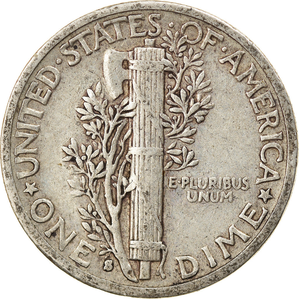Coin, United States, Mercury Dime, Dime, 1941, U.S. Mint, San Francisco