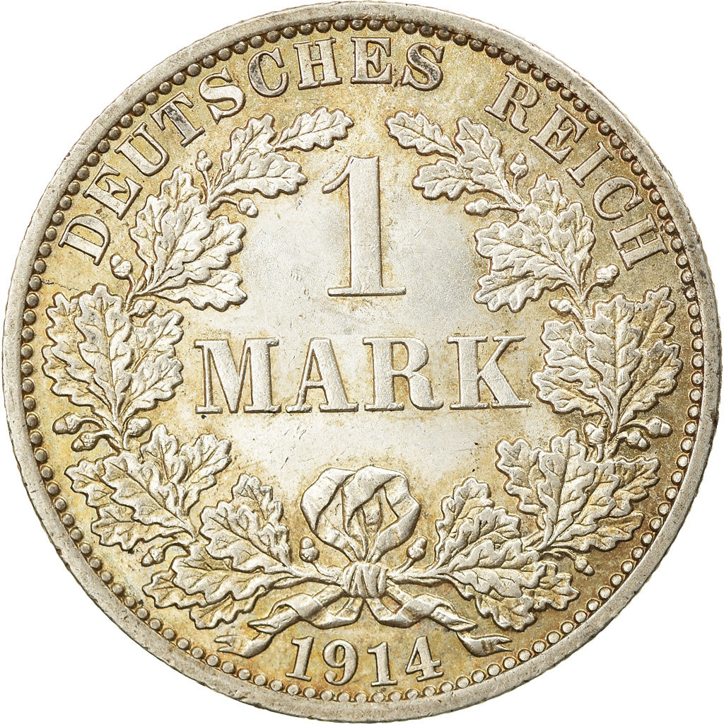 Coin, GERMANY - EMPIRE, Wilhelm II, Mark, 1914, Berlin, AU(55-58), Silver, KM:14