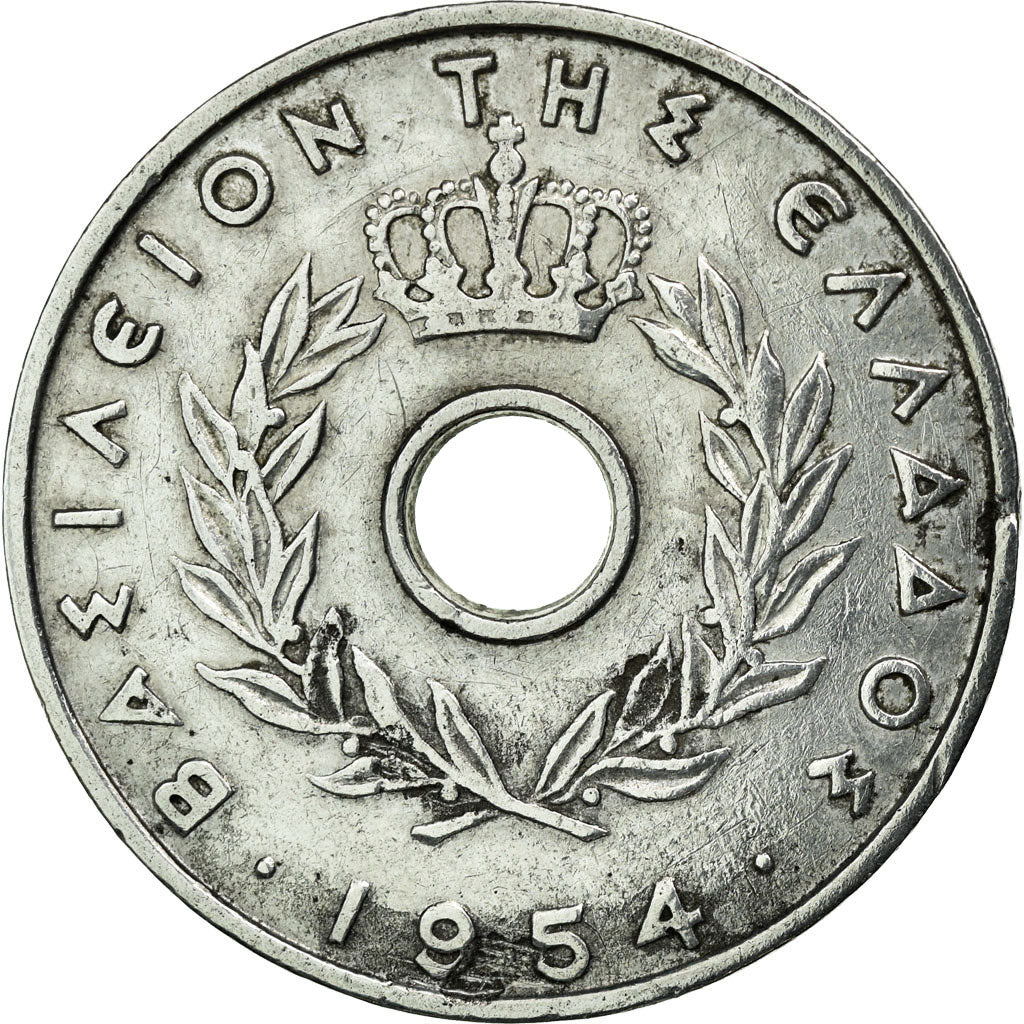 Coin, Greece, 20 Lepta, 1954, AU(50-53), Aluminum, KM:79