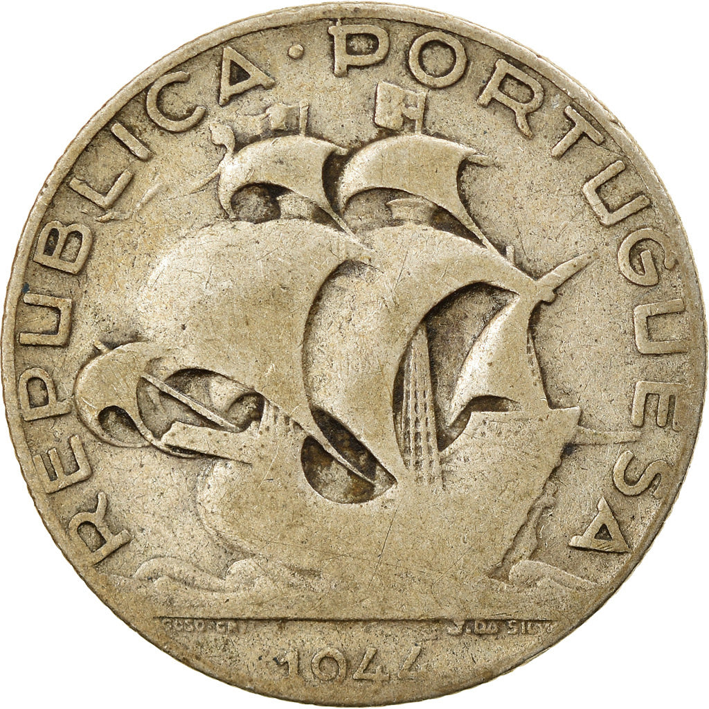 Coin, Portugal, 2-1/2 Escudos, 1944, F(12-15), Silver, KM:580