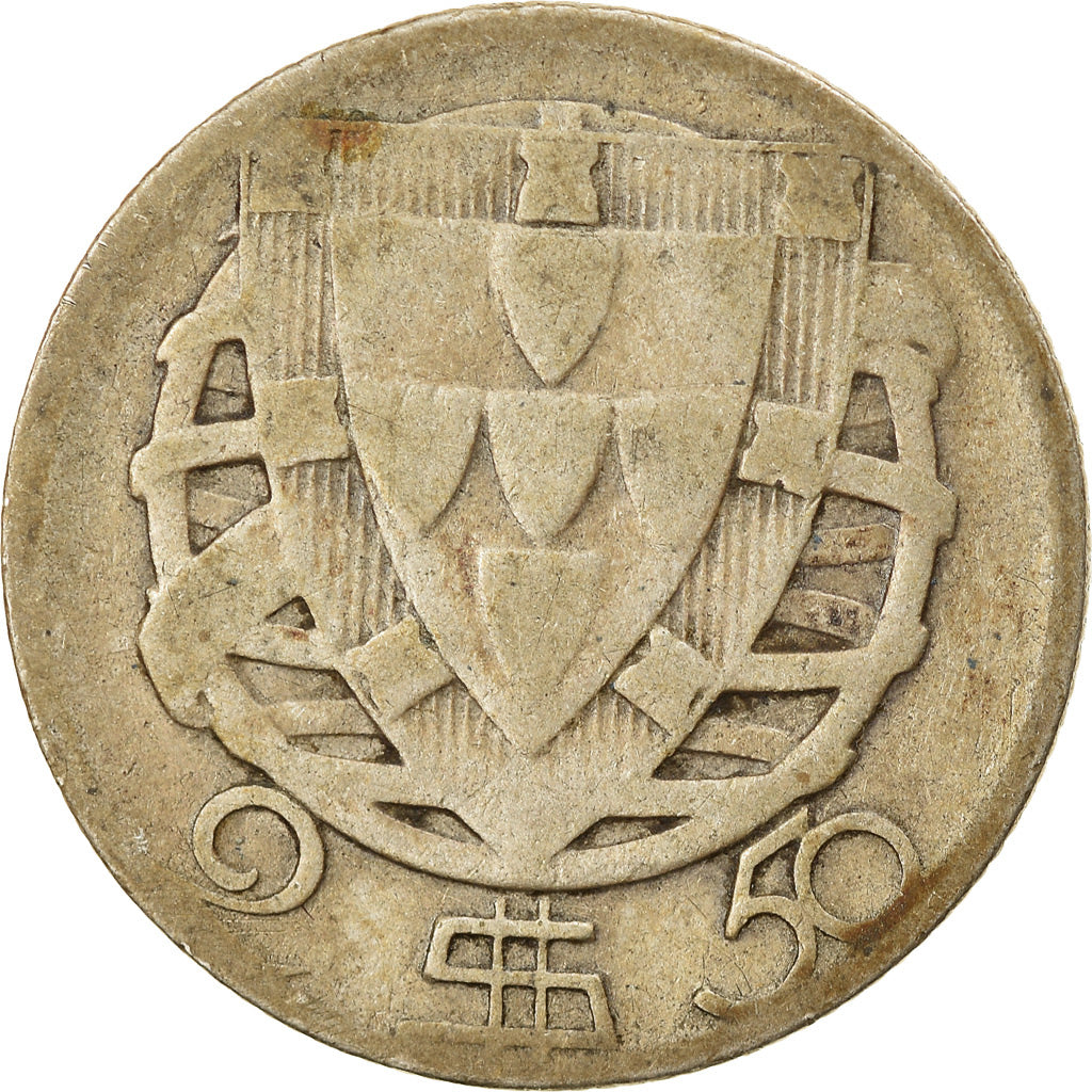 Coin, Portugal, 2-1/2 Escudos, 1944, F(12-15), Silver, KM:580