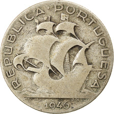 Monnaie, Portugal, 2-1/2 Escudos, 1946, B+, Argent, KM:580