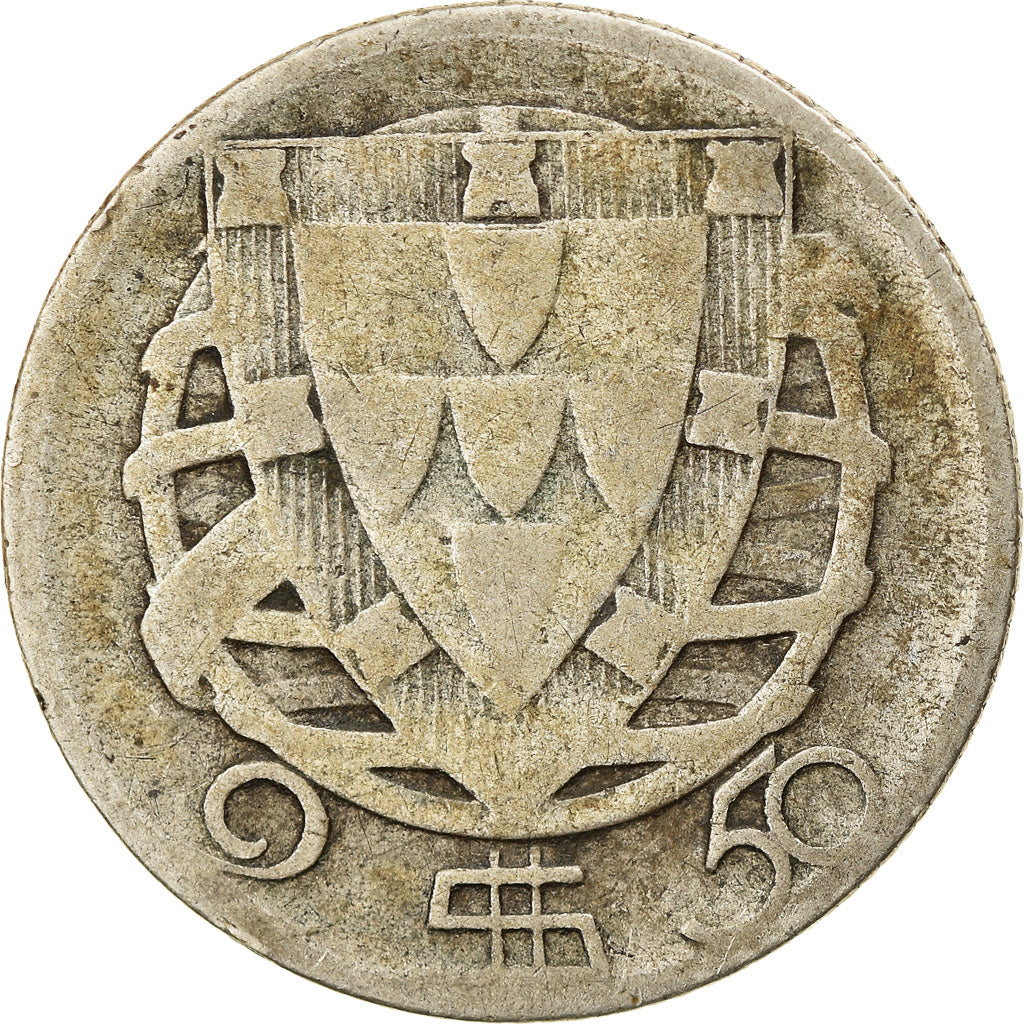 Monnaie, Portugal, 2-1/2 Escudos, 1946, B+, Argent, KM:580