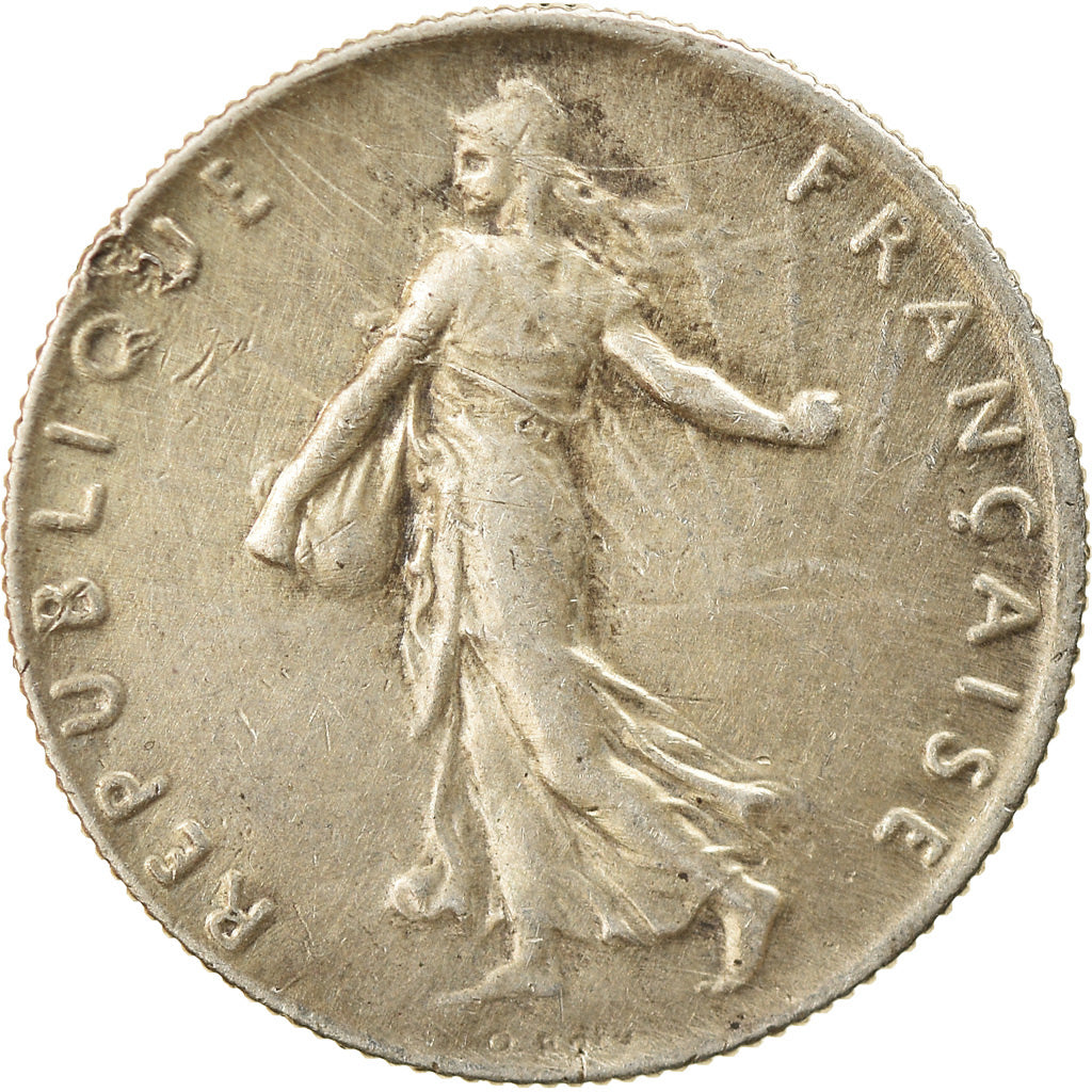 Coin, France, Semeuse, 50 Centimes, 1916, Paris, EF(40-45), Silver, KM:854