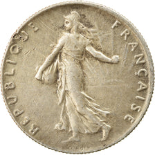 Coin, France, Semeuse, 50 Centimes, 1916, Paris, EF(40-45), Silver, KM:854
