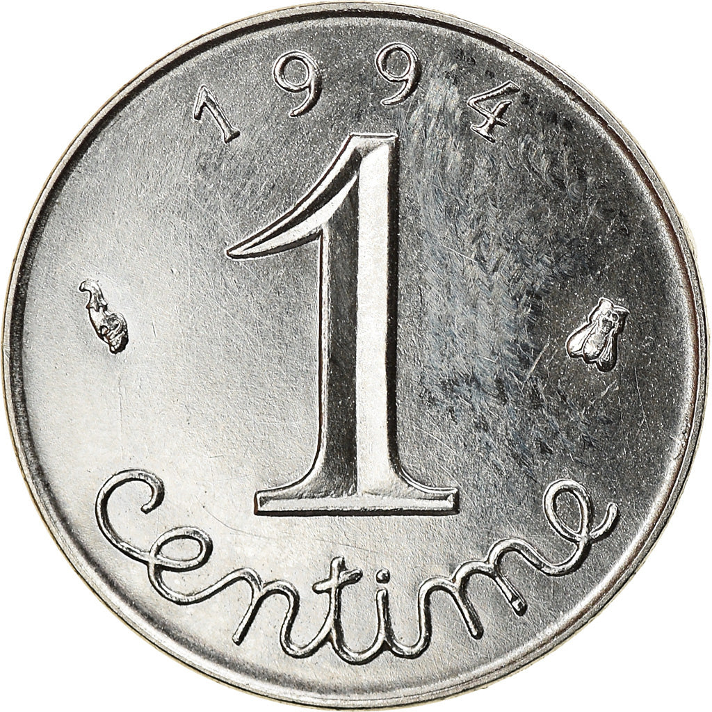 Moneda, Francia, 1 Centime, 1994, EBC, Acero, Gadoury:91