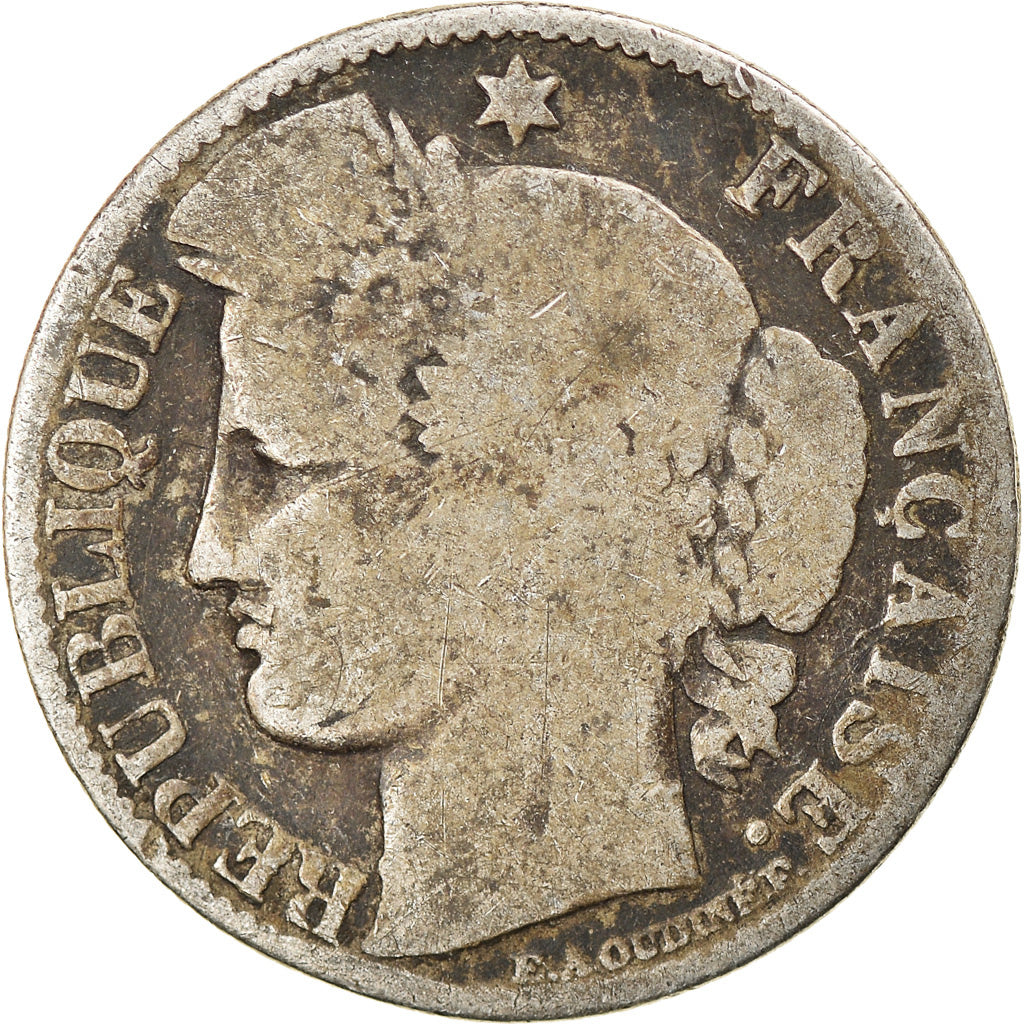Moneda, Francia, Cérès, 50 Centimes, 1888, Paris, BC, Plata, KM:834.1