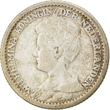 Coin, Netherlands, Wilhelmina I, 25 Cents, 1914, VF(20-25), Silver, KM:146