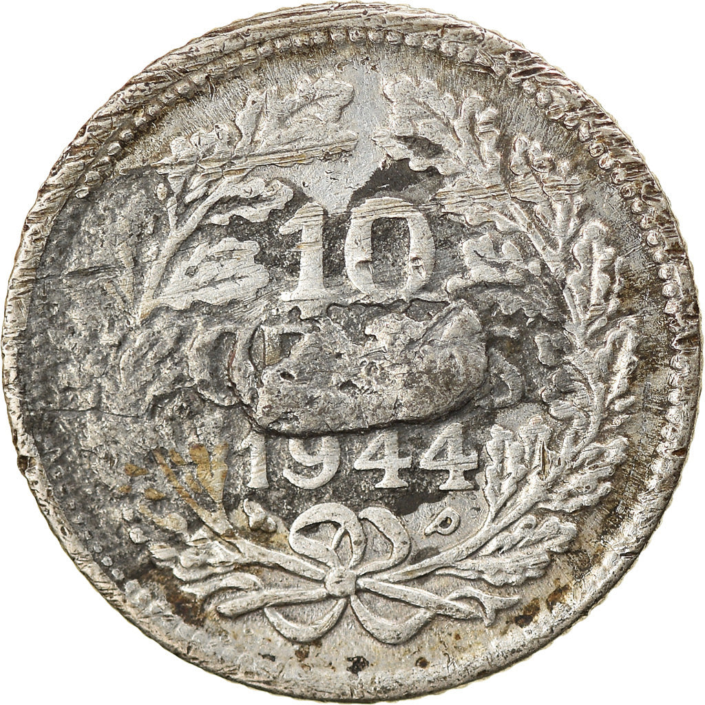 Moeda, Países Baixos, Wilhelmina I, 10 Cents, 1944, VF(20-25), Prata, KM:163