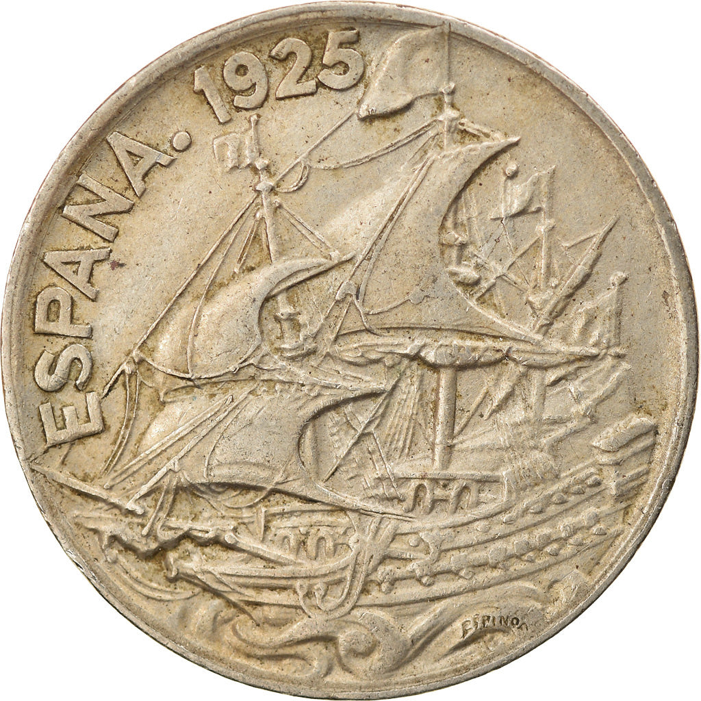 Moneda, España, Alfonso XIII, 25 Centimos, 1925, Madrid, MBC, Cobre - níquel