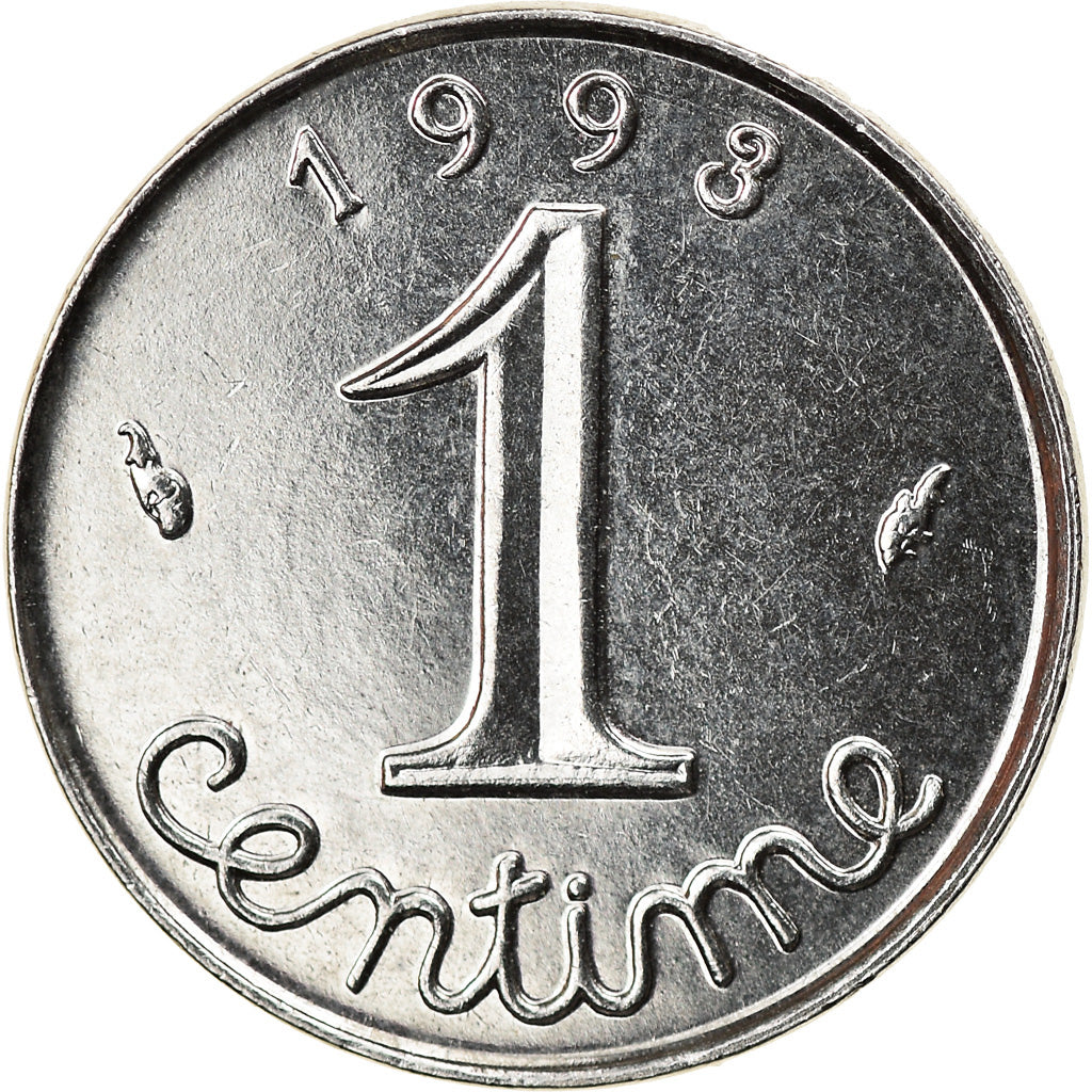 Moneda, Francia, Épi, Centime, 1993, Paris, EBC, Acero inoxidable, KM:928