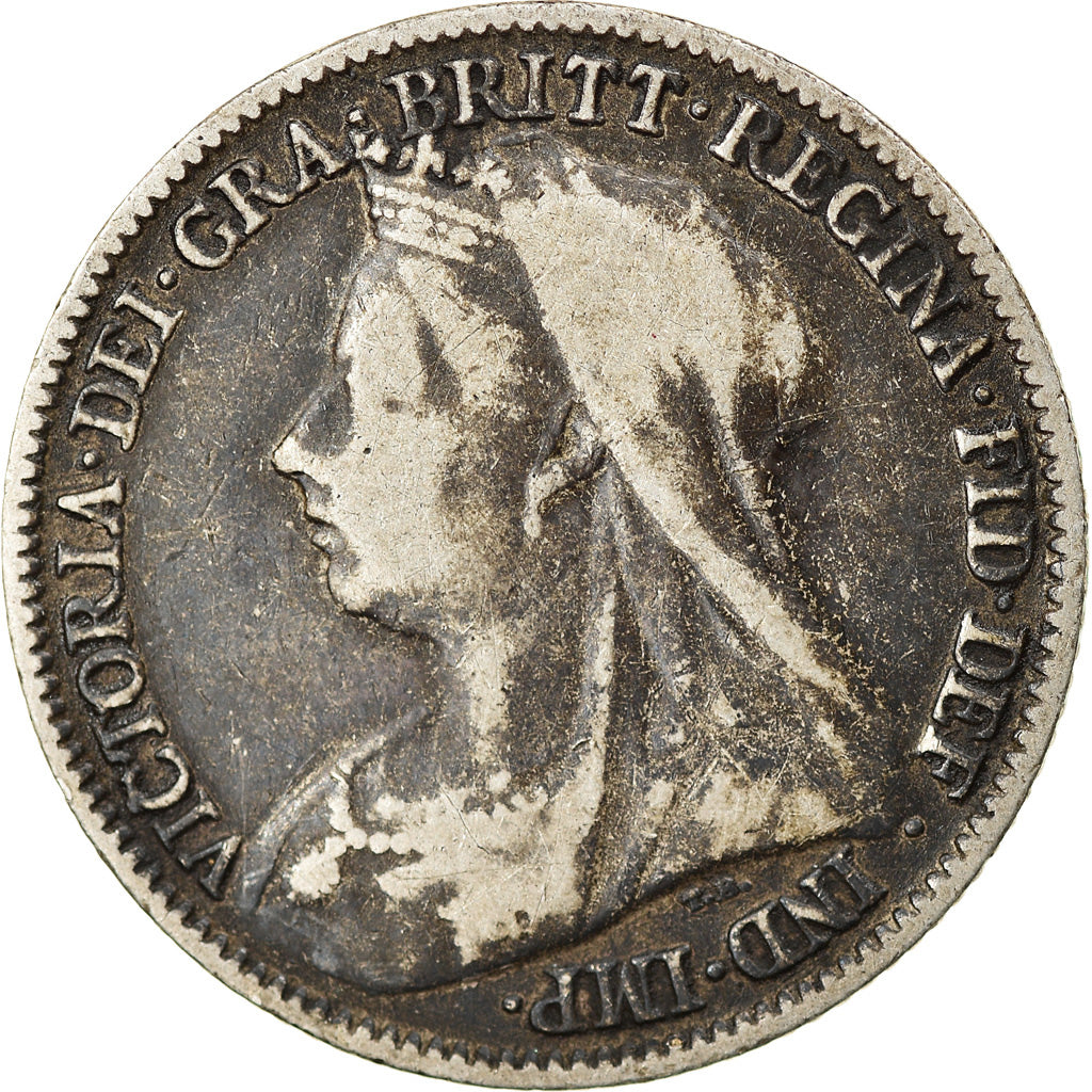 Coin, Great Britain, Victoria, 6 Pence, 1895, VF(20-25), Silver, KM:779