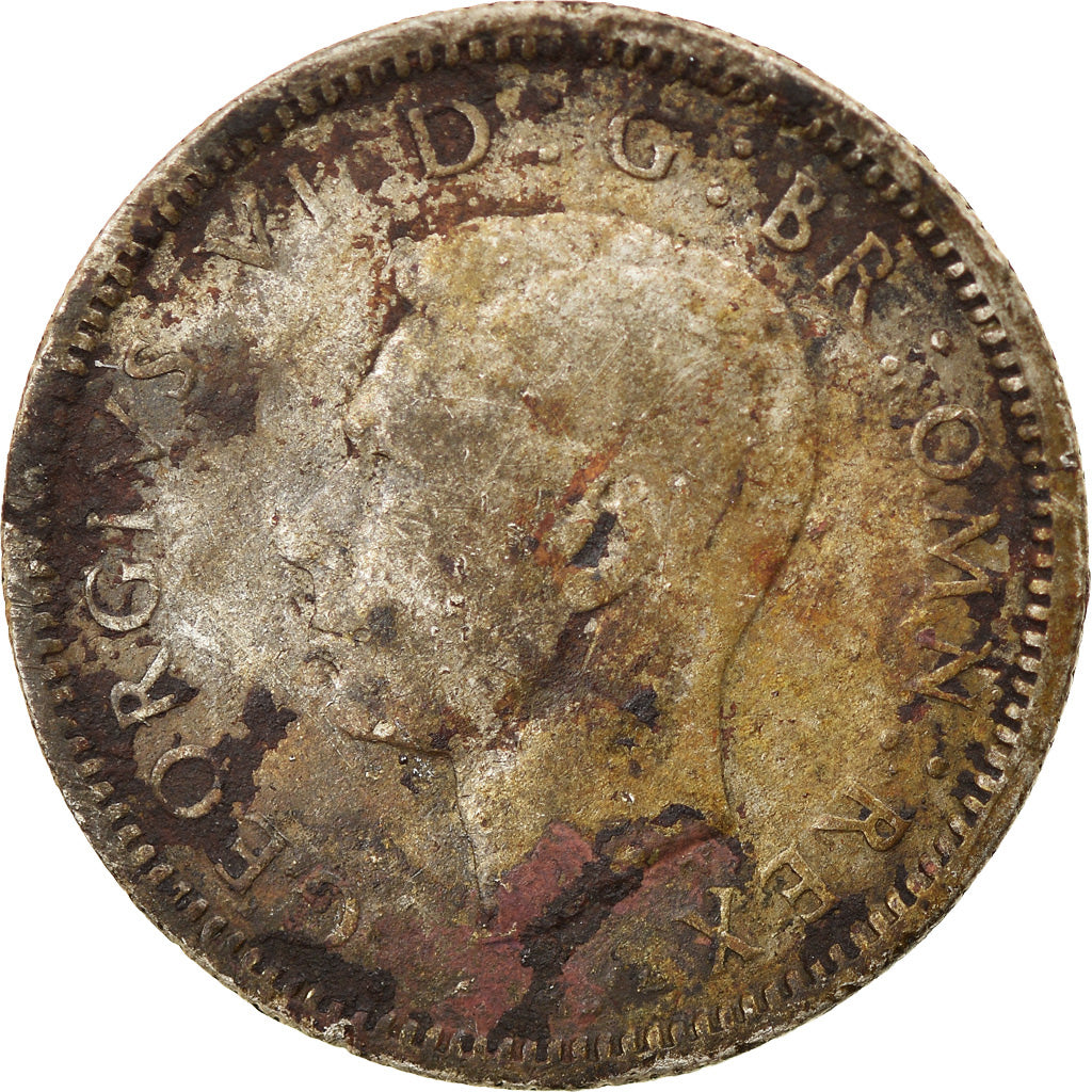 Moneta, Gran Bretagna, George V, 6 Pence, 1939, MB, Argento, KM:832