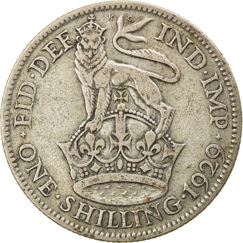 Coin, Great Britain, George V, Shilling, 1929, EF(40-45), Silver, KM:833