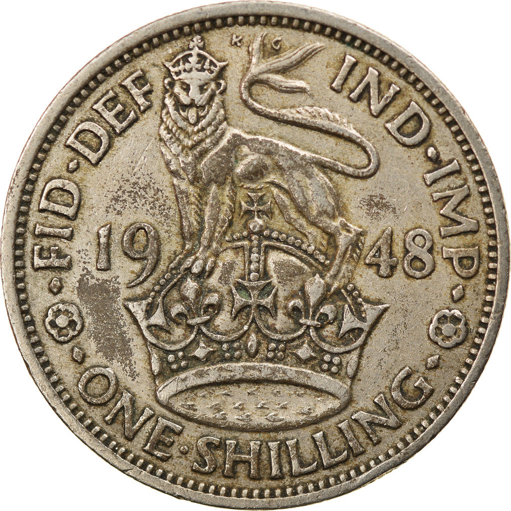 Moneta, Gran Bretagna, George VI, Shilling, 1948, MB, Rame-nichel, KM:863
