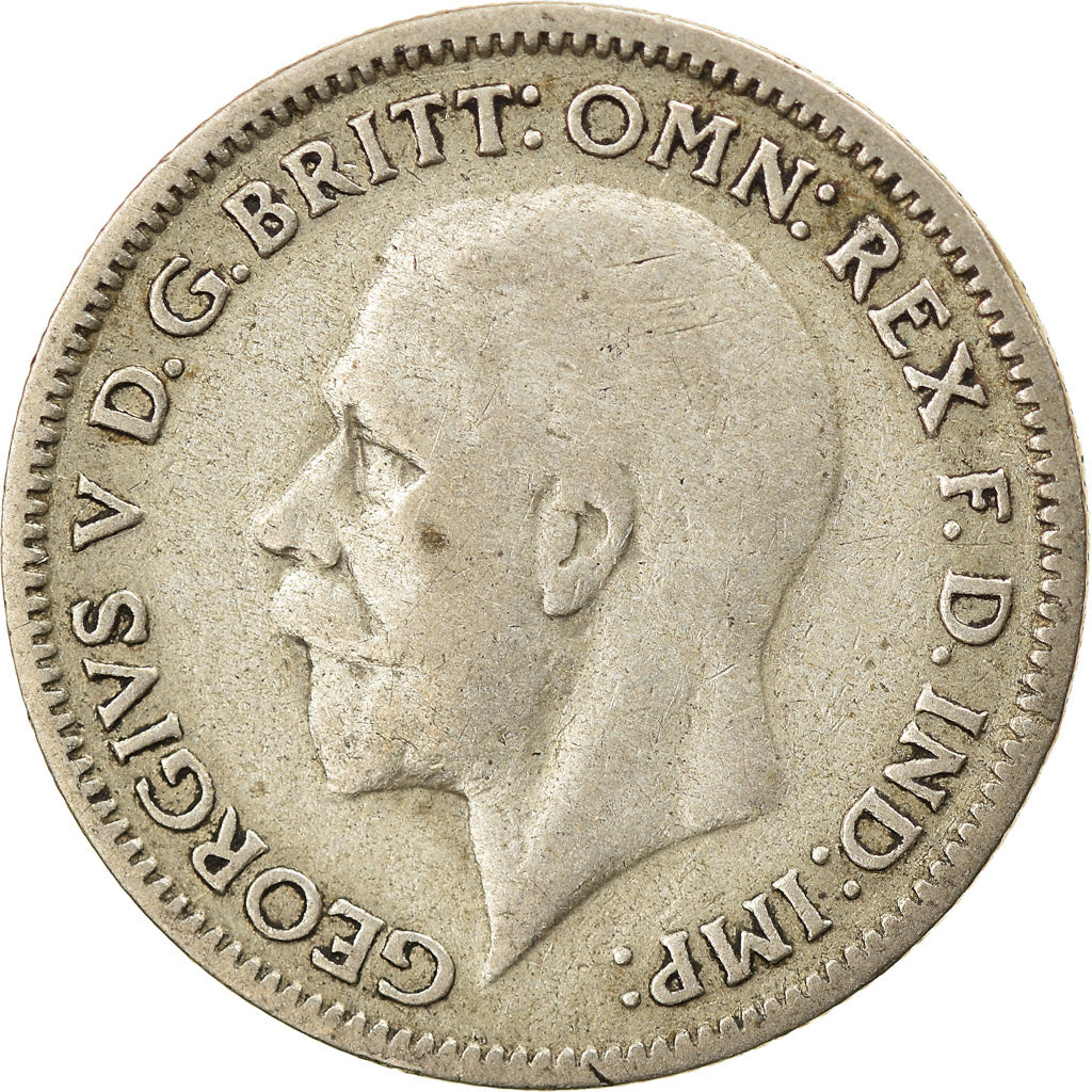 Coin, Great Britain, George V, 6 Pence, 1933, VF(30-35), Silver, KM:832