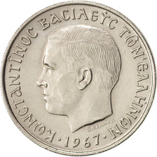 Coin, Greece, Constantine II, 2 Drachmai, 1967, EF(40-45), Copper-nickel, KM:90
